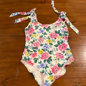 Aerie Floral One Piece Swimsuit - Pink, Yellow, Green, Blue
